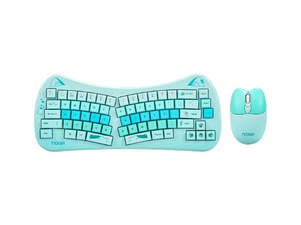 &uu KIT TECLADO PC + MOUSE INALAMBRICO NOGA NKB-6600